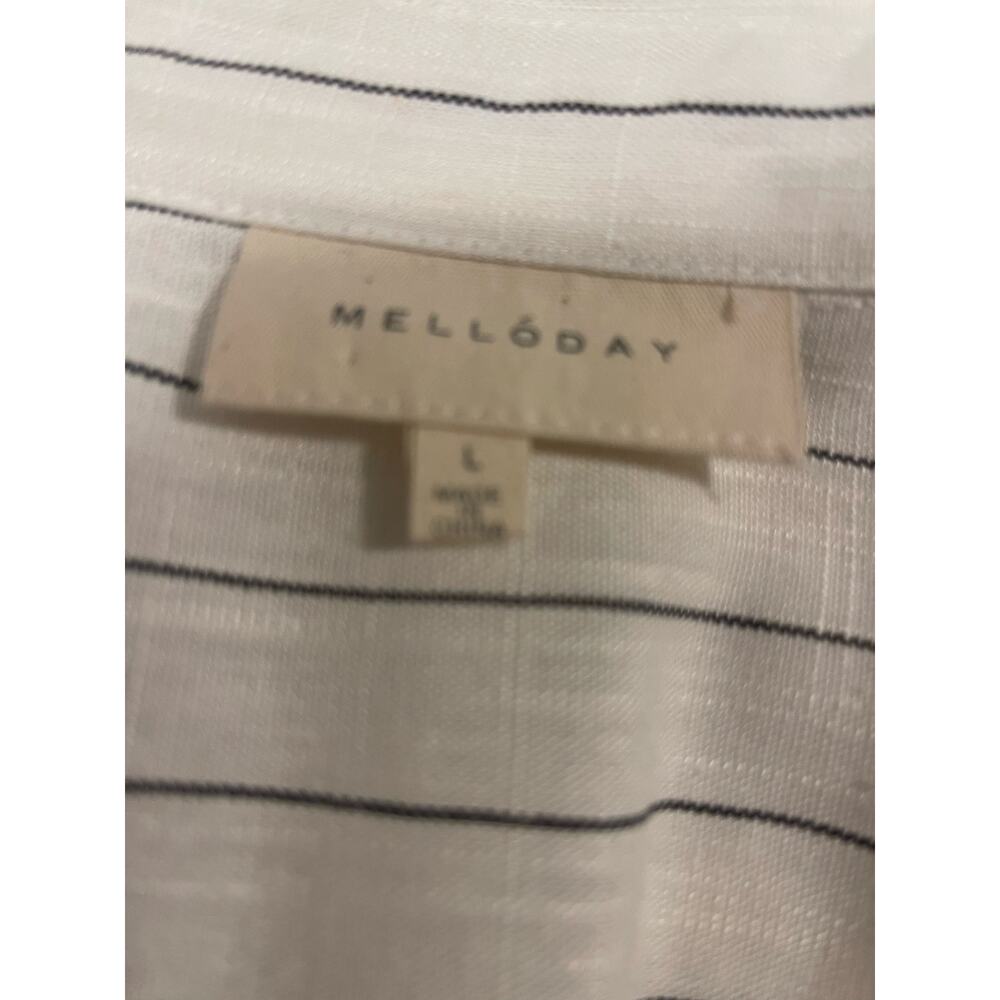 NWOT: Melloday Striped Belted Shirt Dress Size Large - Picture 5 of 10